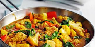 Low-fat chicken curry
